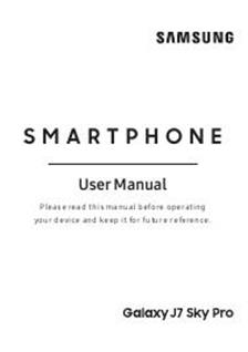 Samsung Galaxy J7 Sky Pro manual. Tablet Instructions.